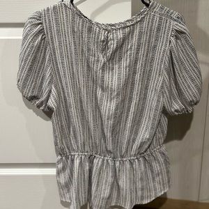 Black and white blouse - medium